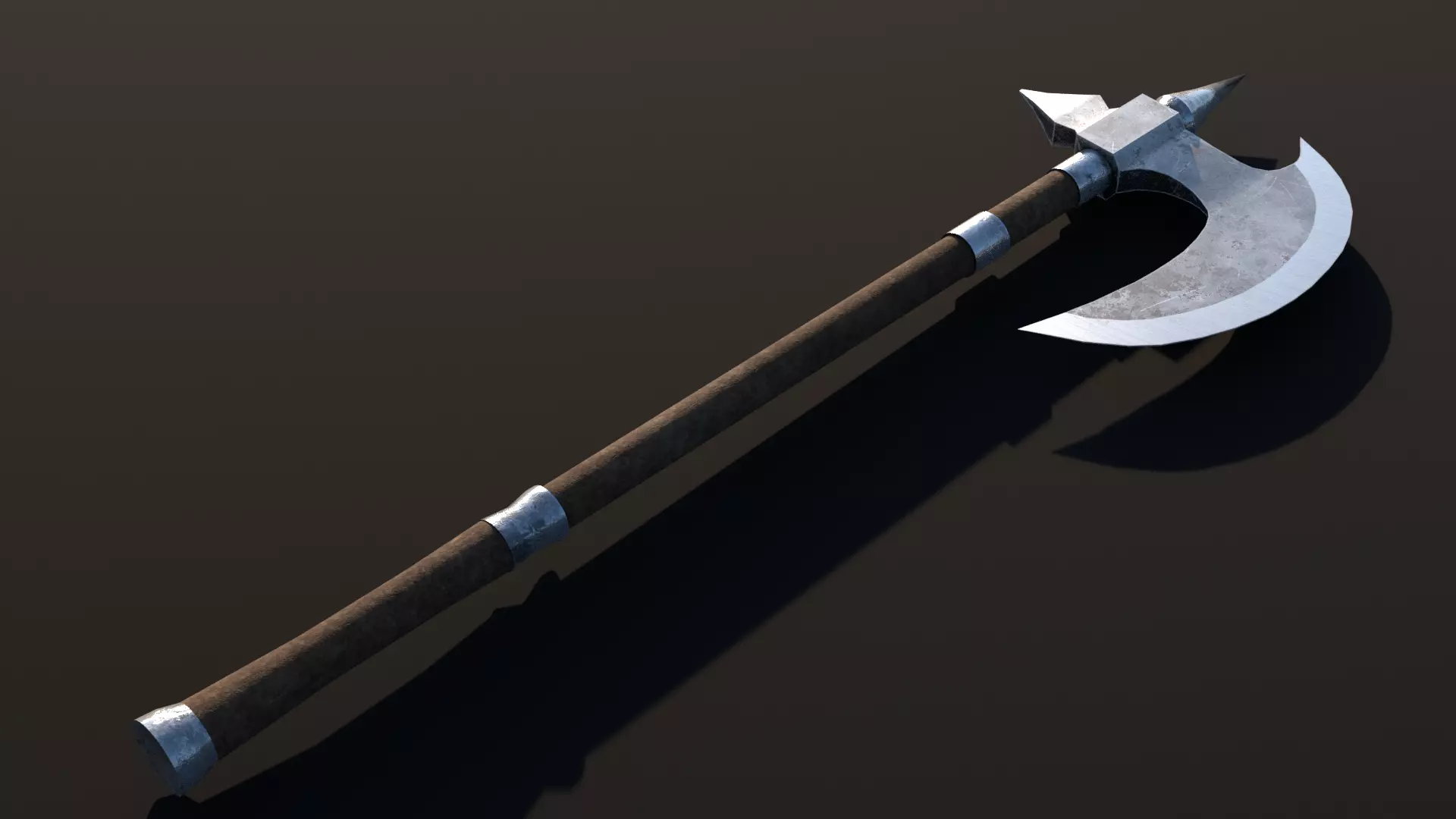LowPoly Battle Axe GameReady Weapon Asset Low-poly 3D model_0