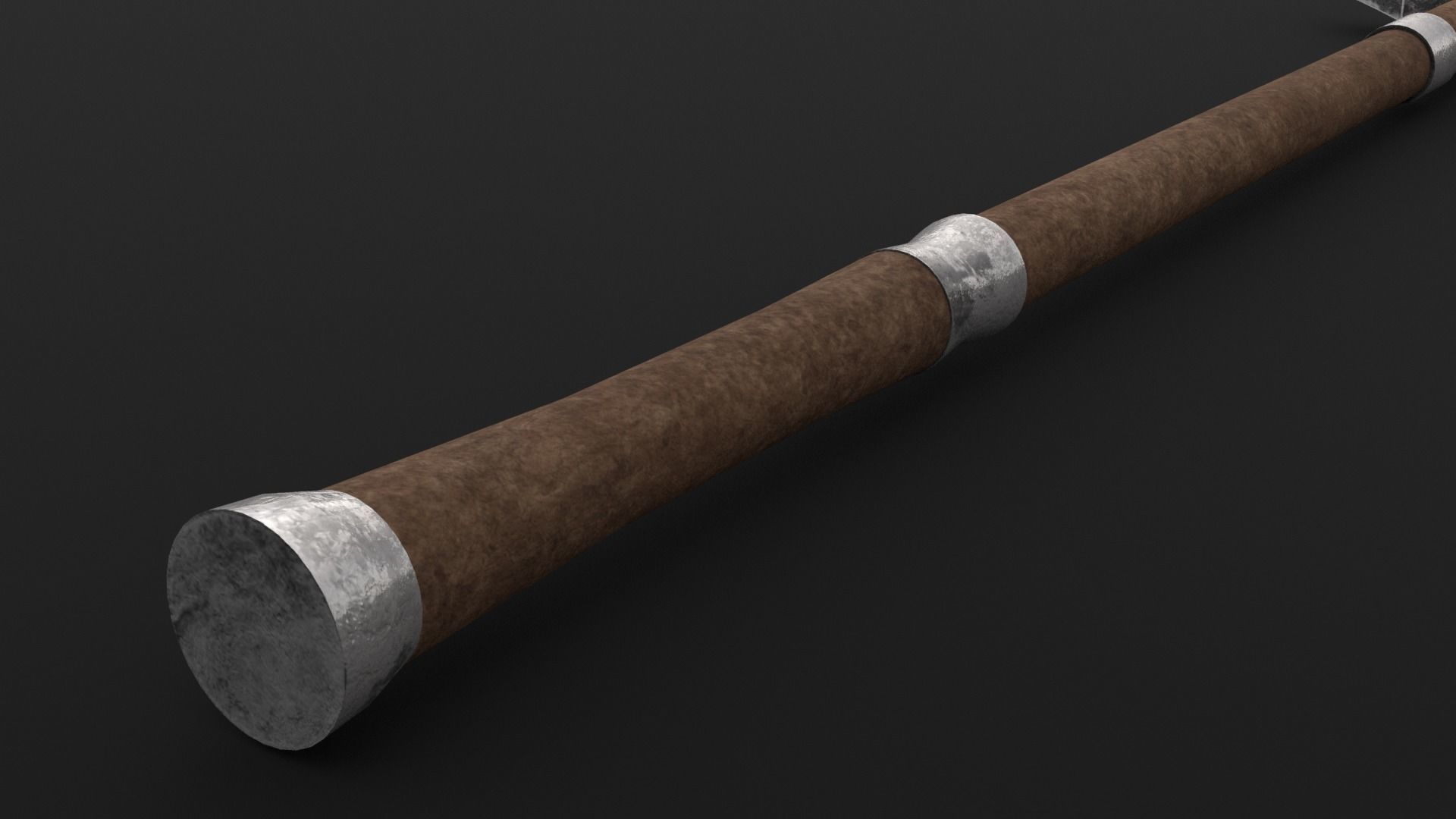 LowPoly Battle Axe GameReady Weapon Asset Low-poly 3D model_4