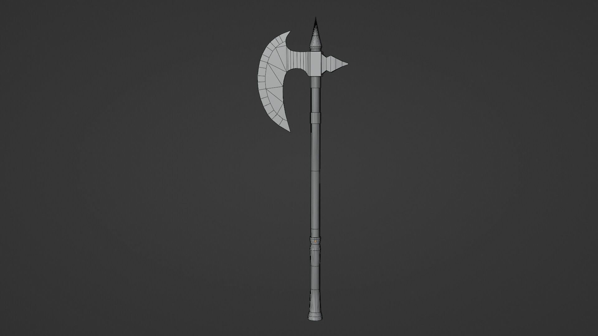 LowPoly Battle Axe GameReady Weapon Asset Low-poly 3D model_5