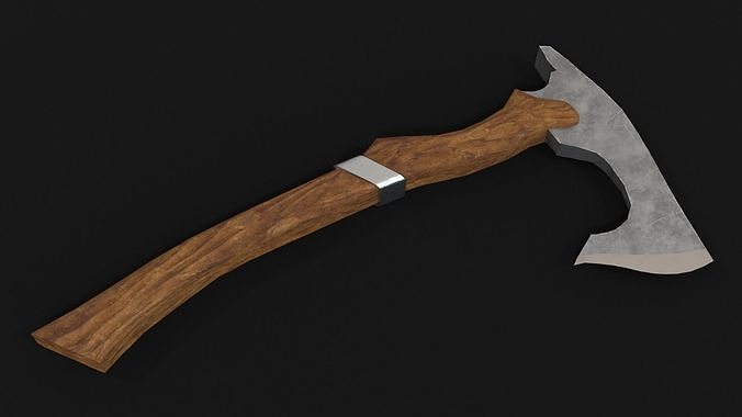 LowPoly Battle Axe GameReady Weapon Asset Low-poly 3D model