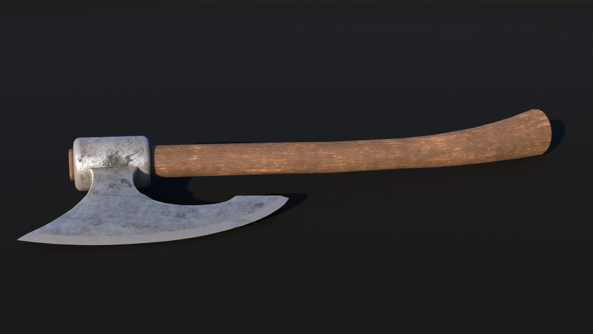 LowPoly Battle Axe GameReady Weapon Asset Low-poly 3D model_2