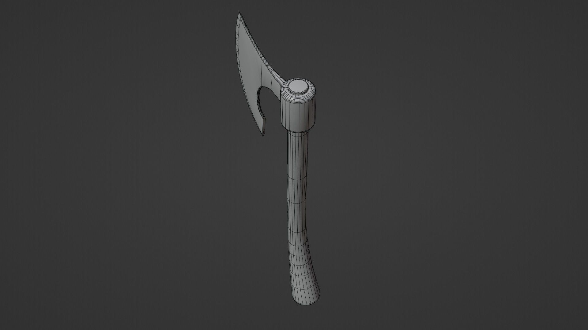 LowPoly Battle Axe GameReady Weapon Asset Low-poly 3D model_6