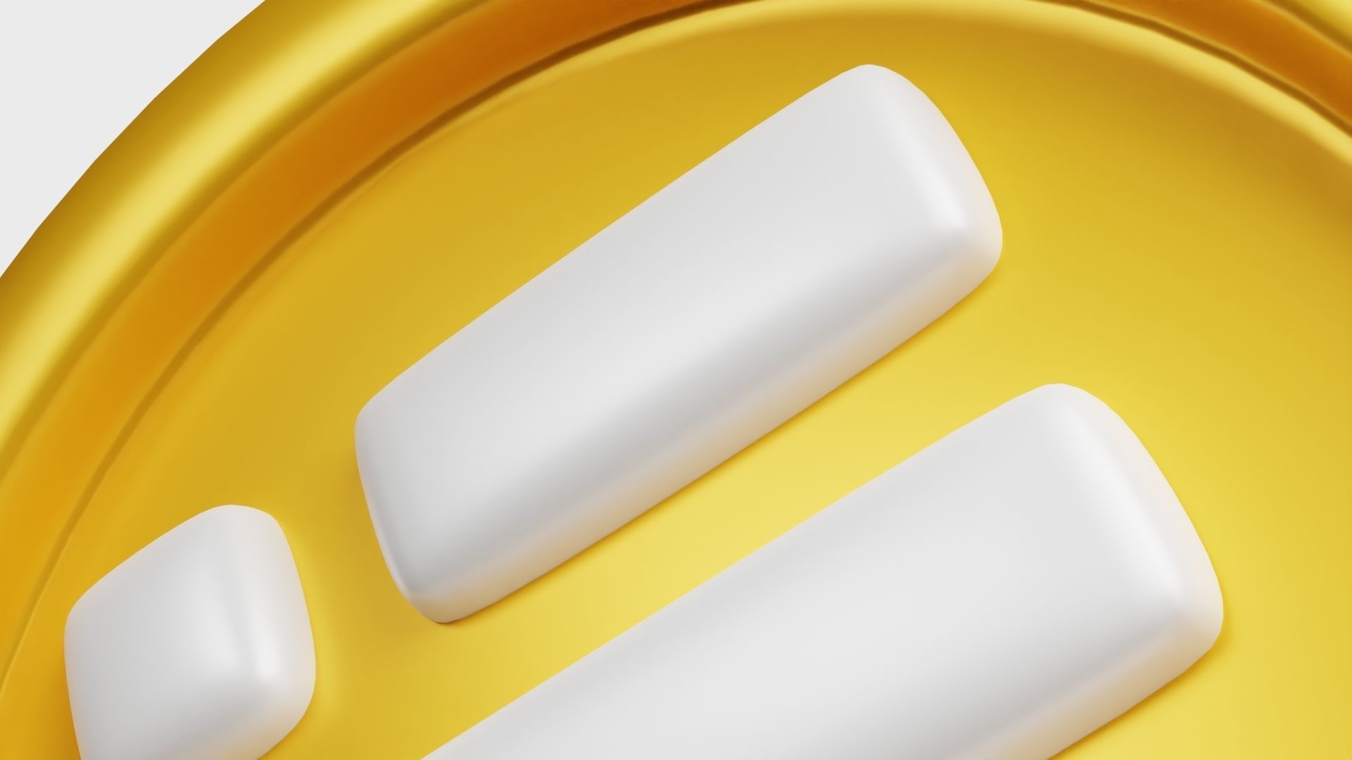 Binance USD or BUSD Gold Crypto Coin with cartoon style 3D model_4