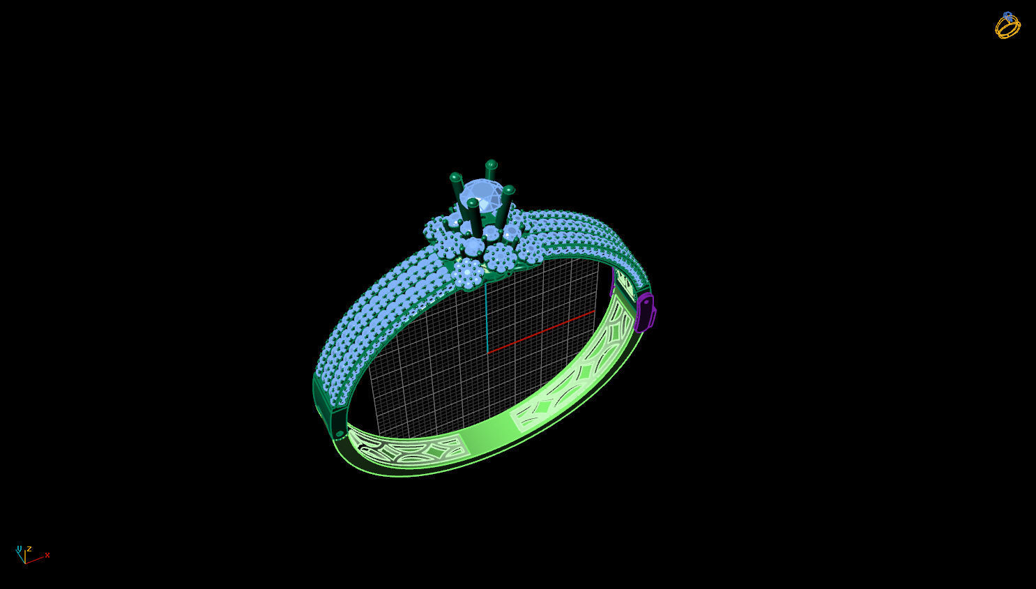 BRACELETS DIAMOND 3D print model_2