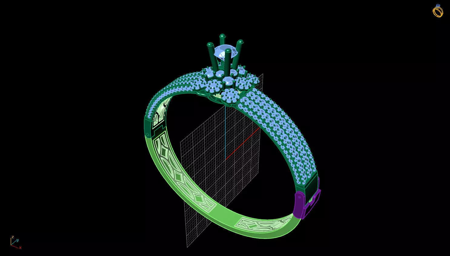 BRACELETS DIAMOND 3D print model_0