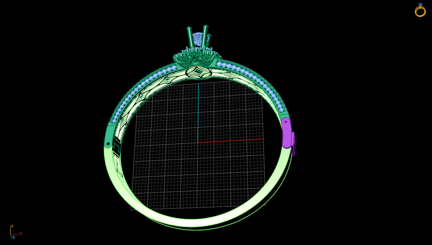 BRACELETS DIAMOND 3D print model_3