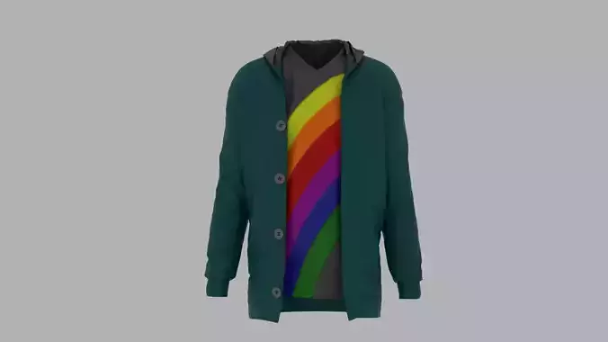 Jacket with rainbow