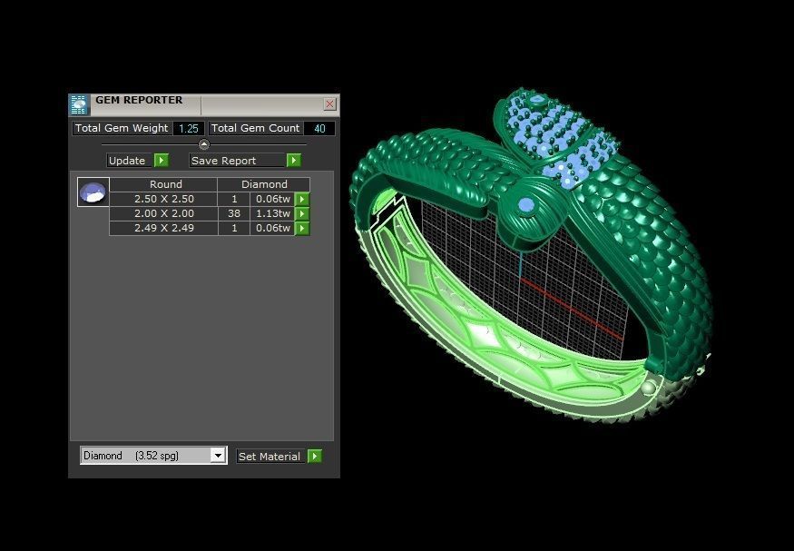 BRACELETS DIAMOND 3D print model_3