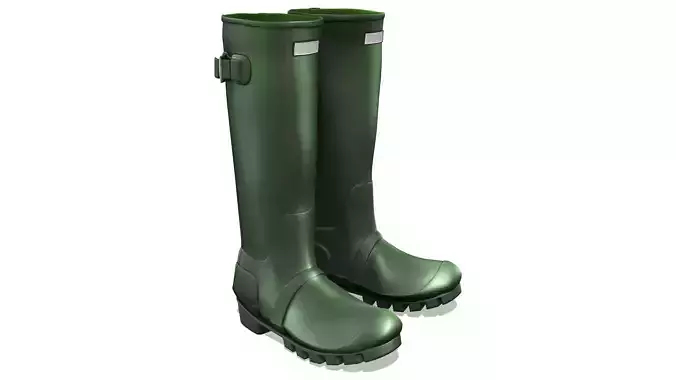 Wellington Boots Low-poly 3D model