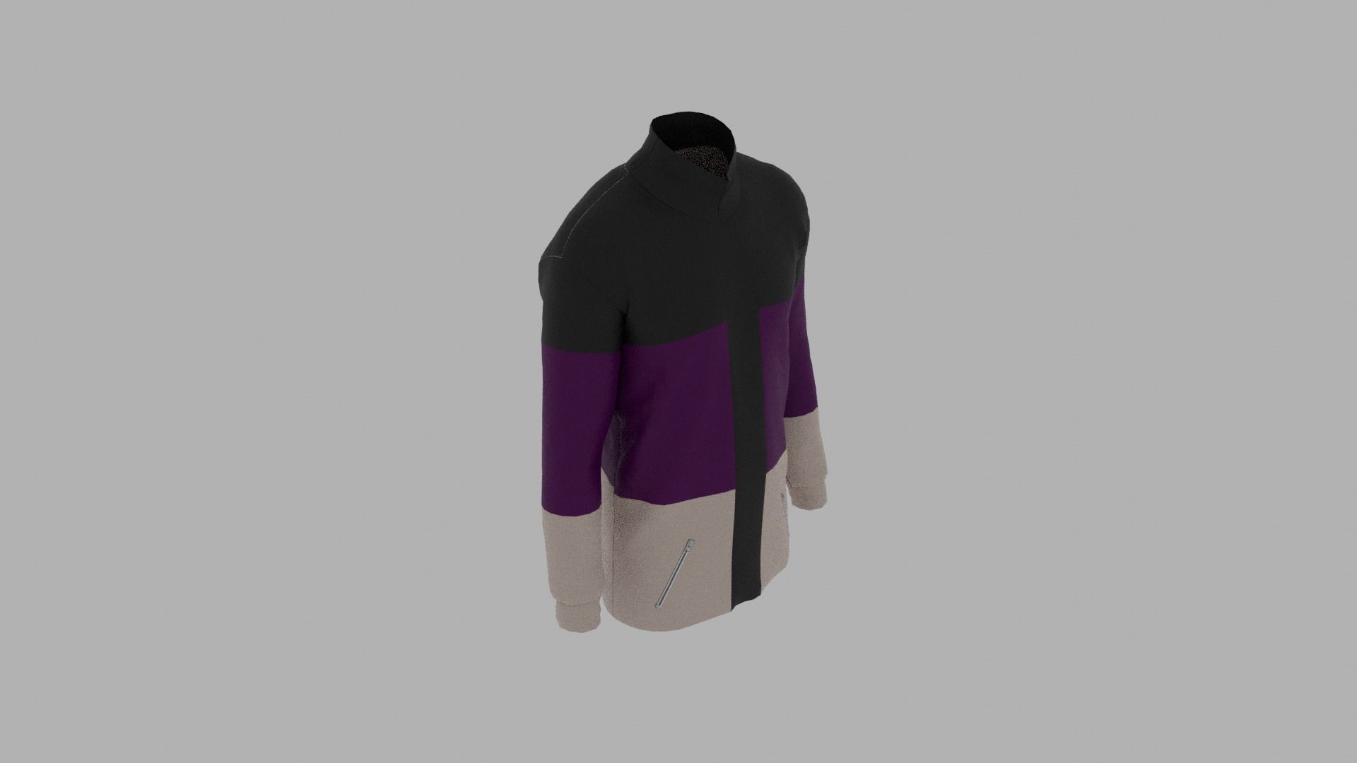 Jacket no Low-poly 3D model_5
