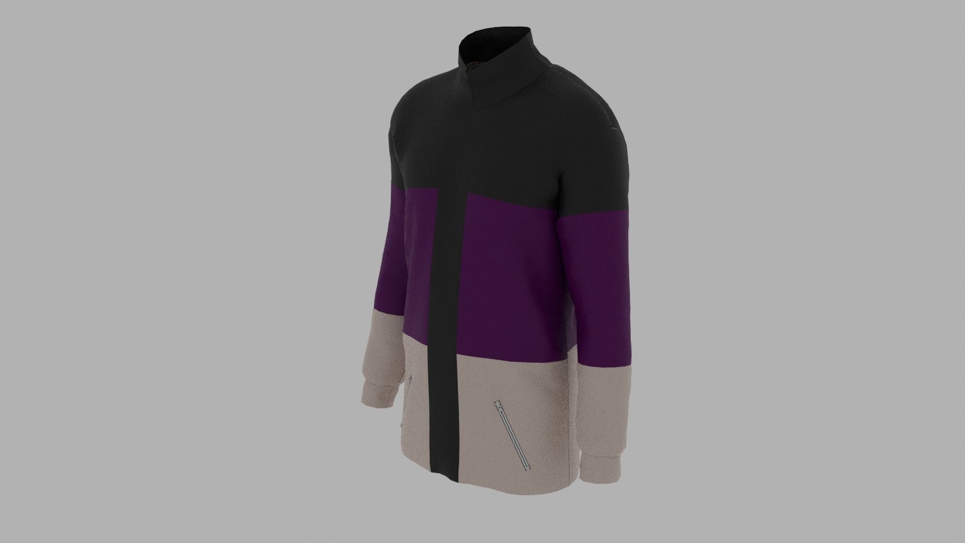 Jacket no Low-poly 3D model_1