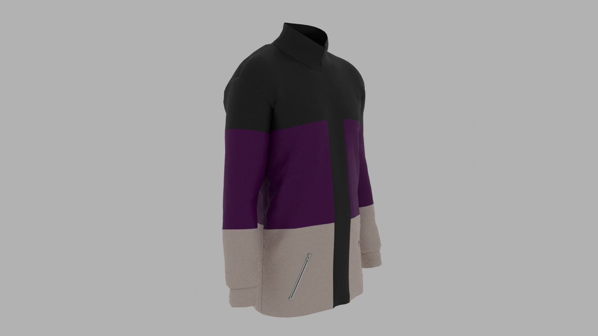 Jacket no Low-poly 3D model_2