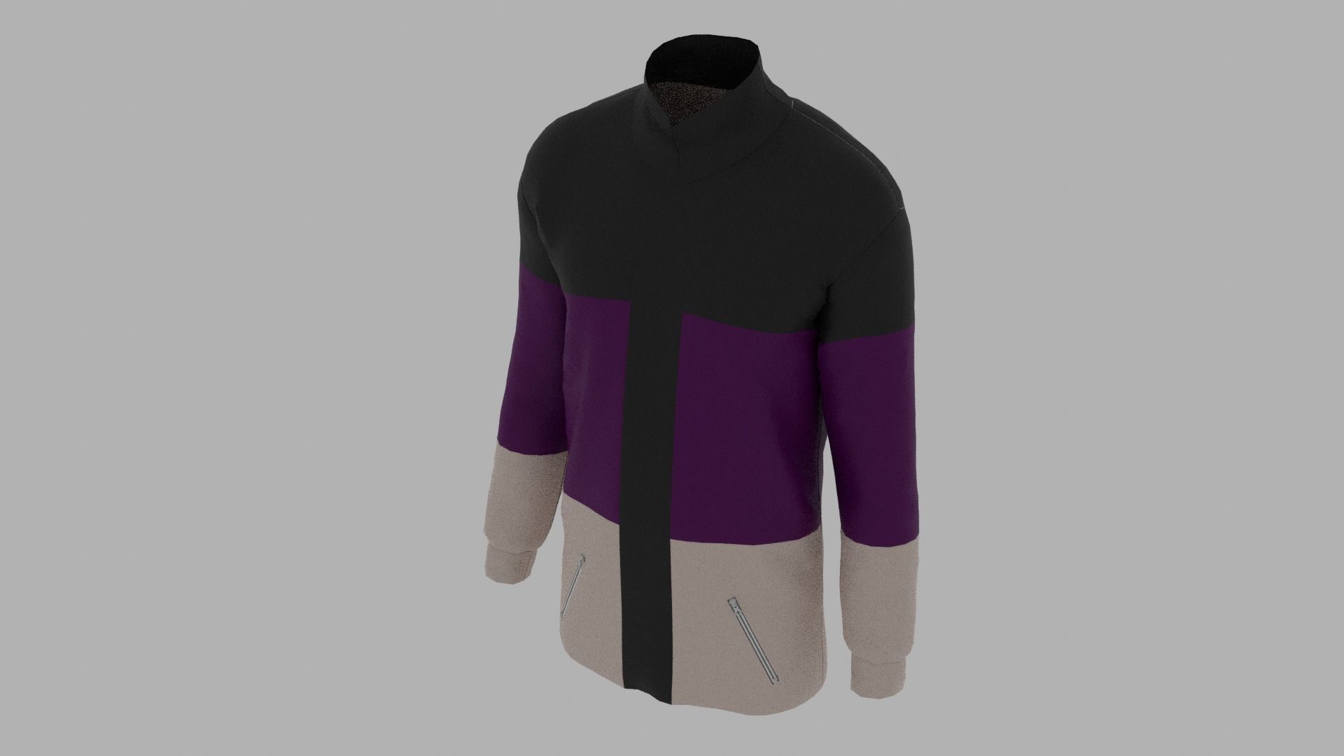 Jacket no Low-poly 3D model_4