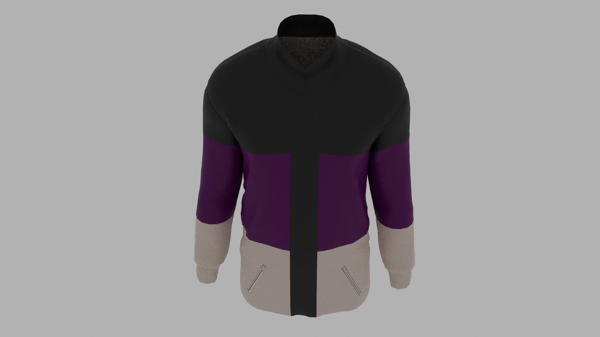 Jacket no Low-poly 3D model_6
