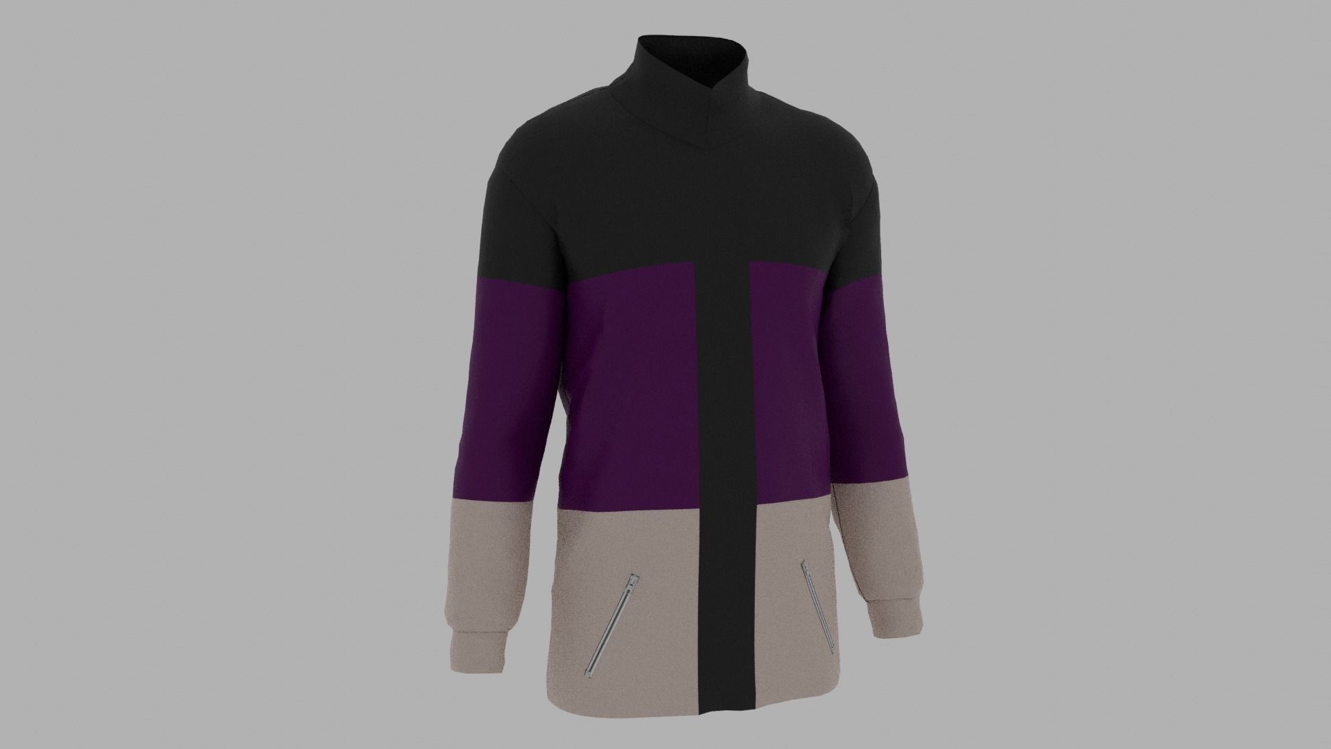 Jacket no Low-poly 3D model_3