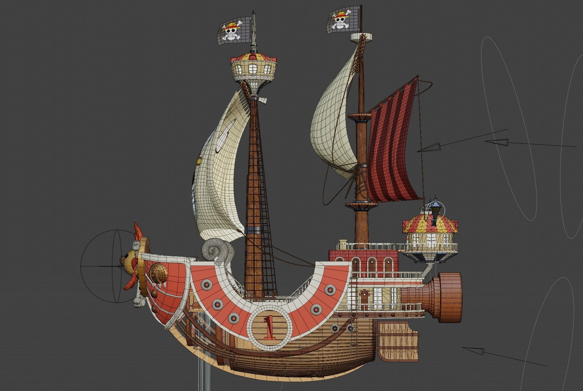 One Piece Thousand Sunny Go Grand Ship 3D model_11