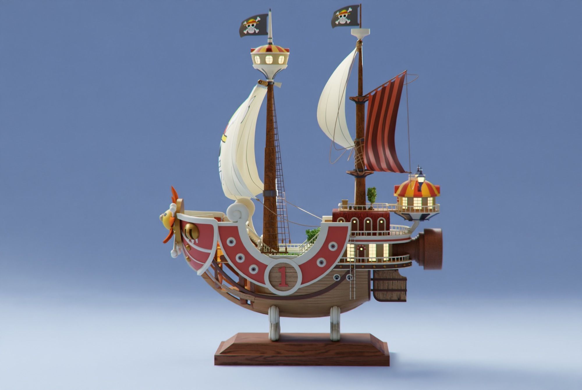 One Piece Thousand Sunny Go Grand Ship 3D model_2