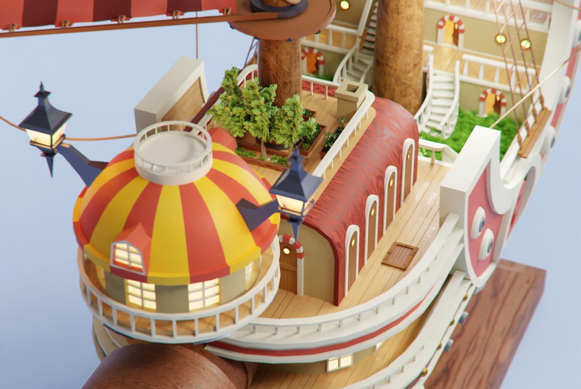 One Piece Thousand Sunny Go Grand Ship 3D model_6