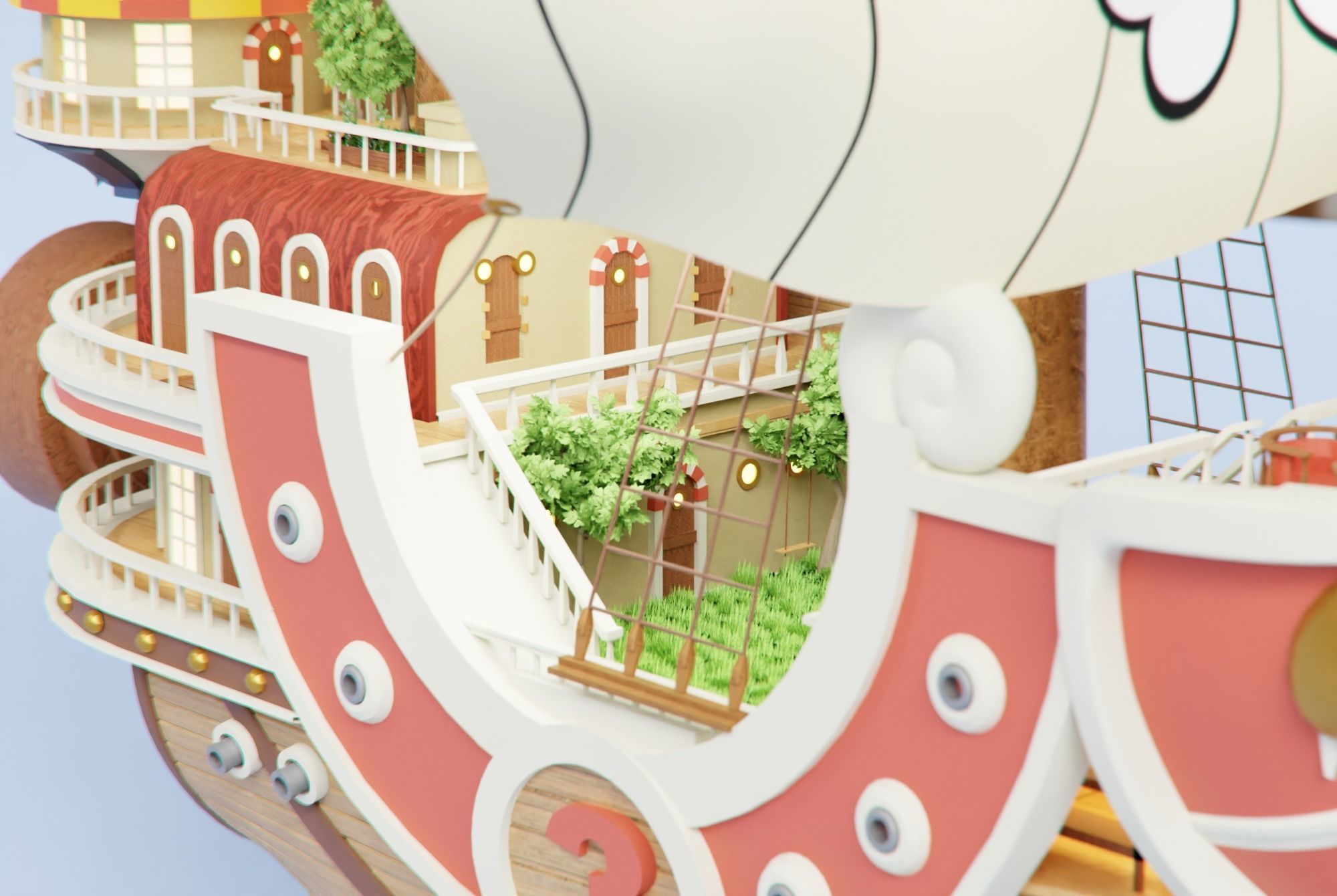 One Piece Thousand Sunny Go Grand Ship 3D model_7