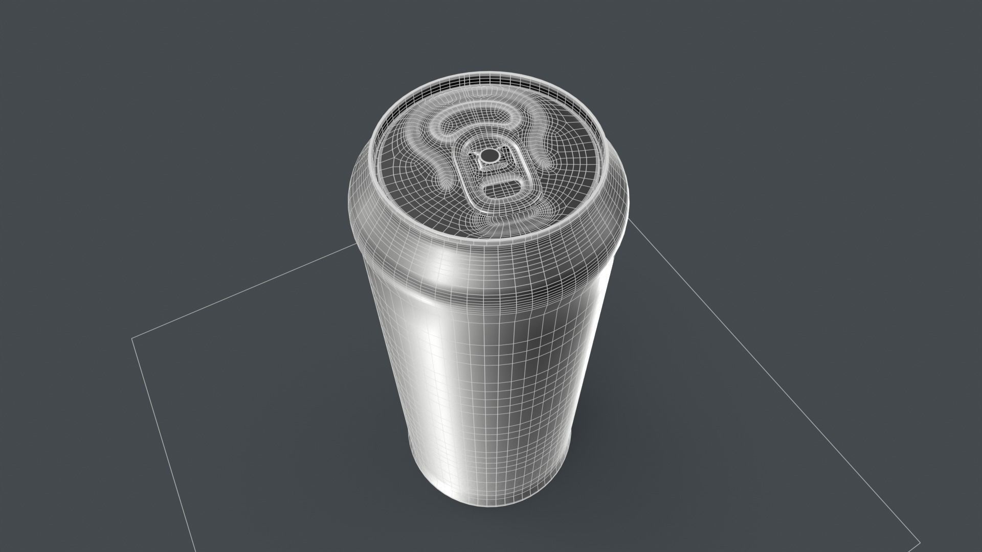 Beverage Can Low-poly 3D model_7