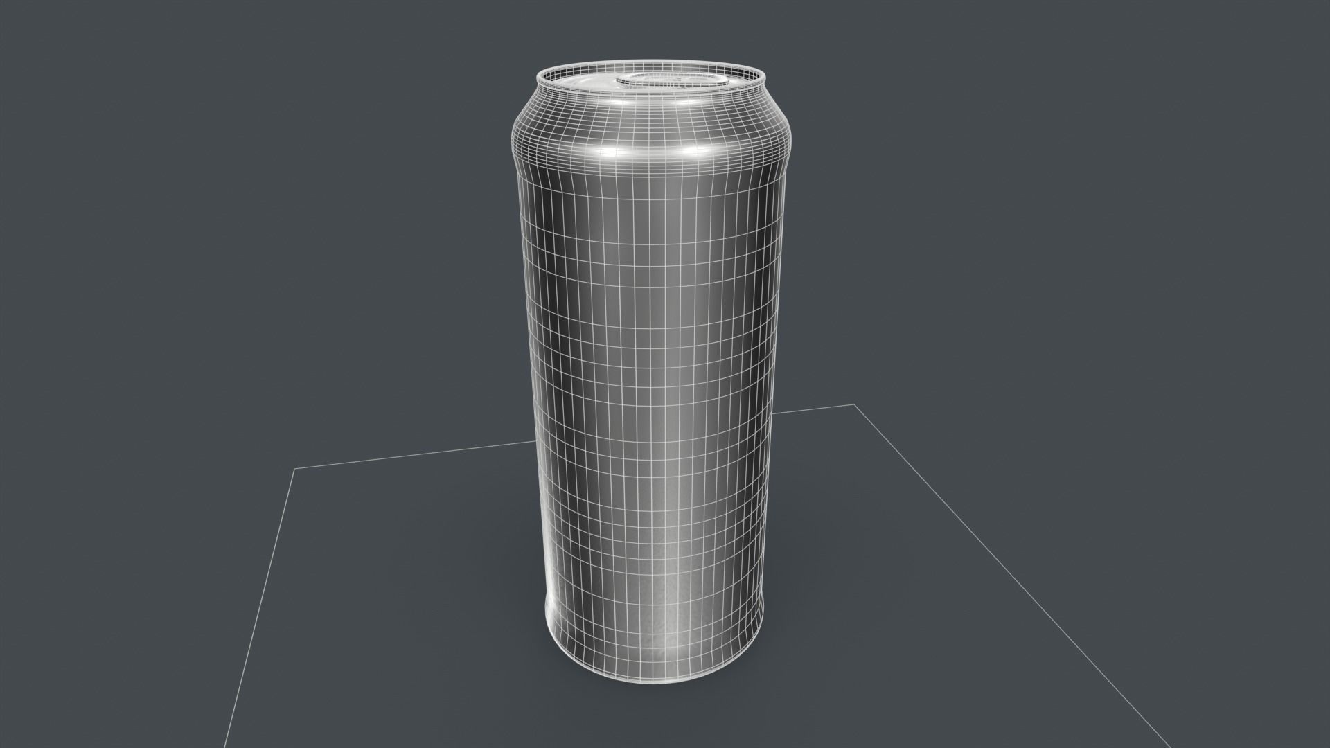 Beverage Can Low-poly 3D model_5