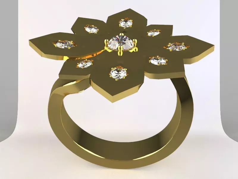 Khbach Khmer Rings Diamond 3D print model