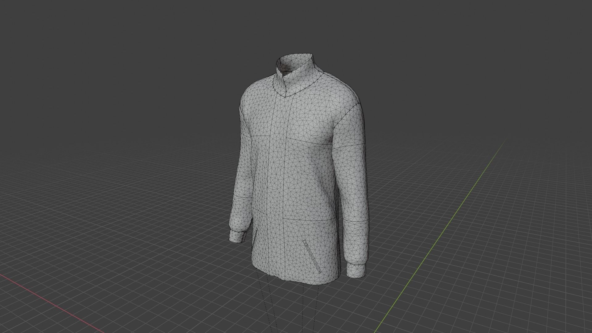 Jacket Low-poly 3D model_8