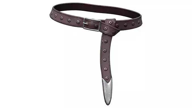 Leather Knot Tie Belt Low-poly 3D model