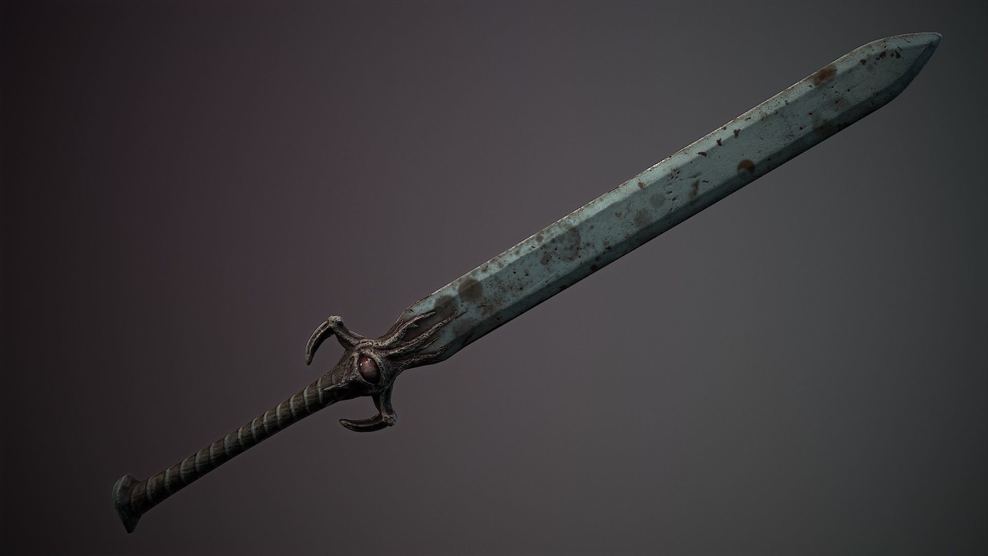 organic weapons Low-poly 3D model_23