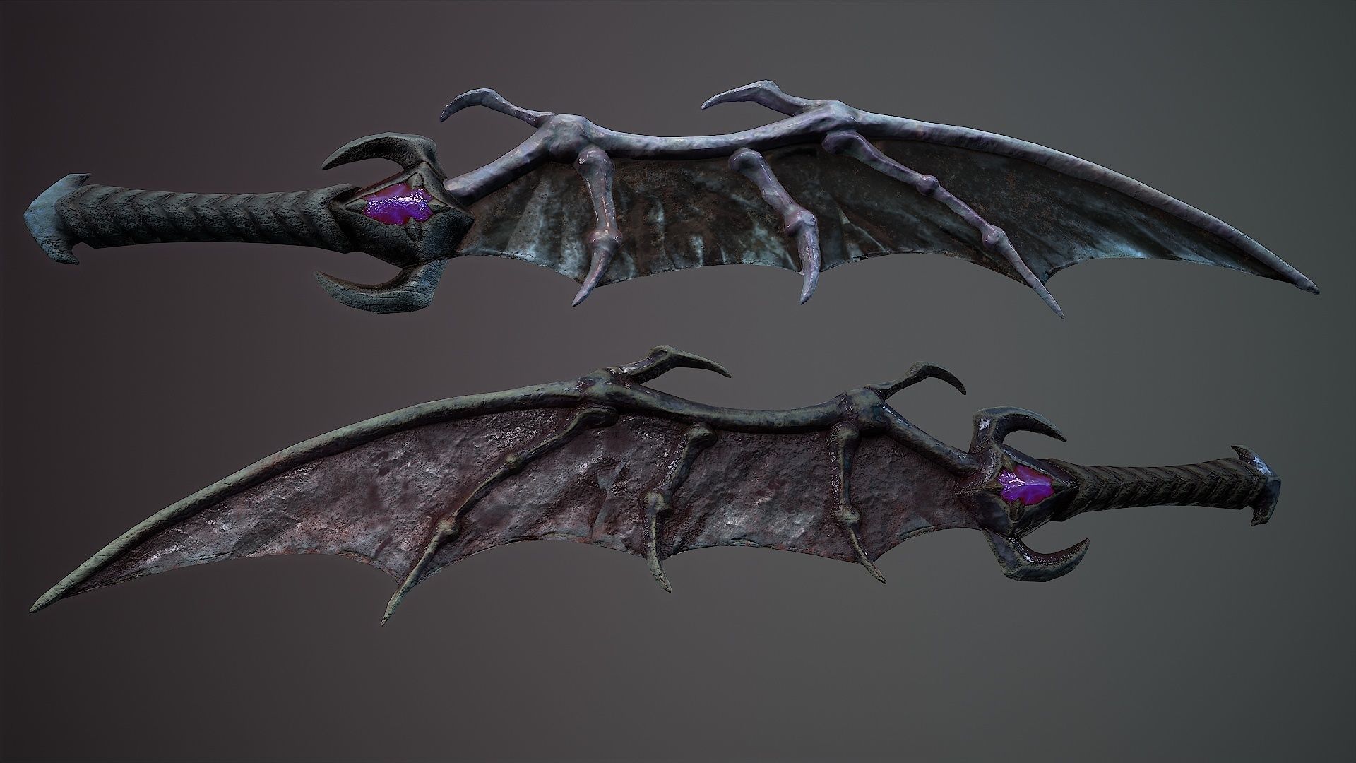 organic weapons Low-poly 3D model_14