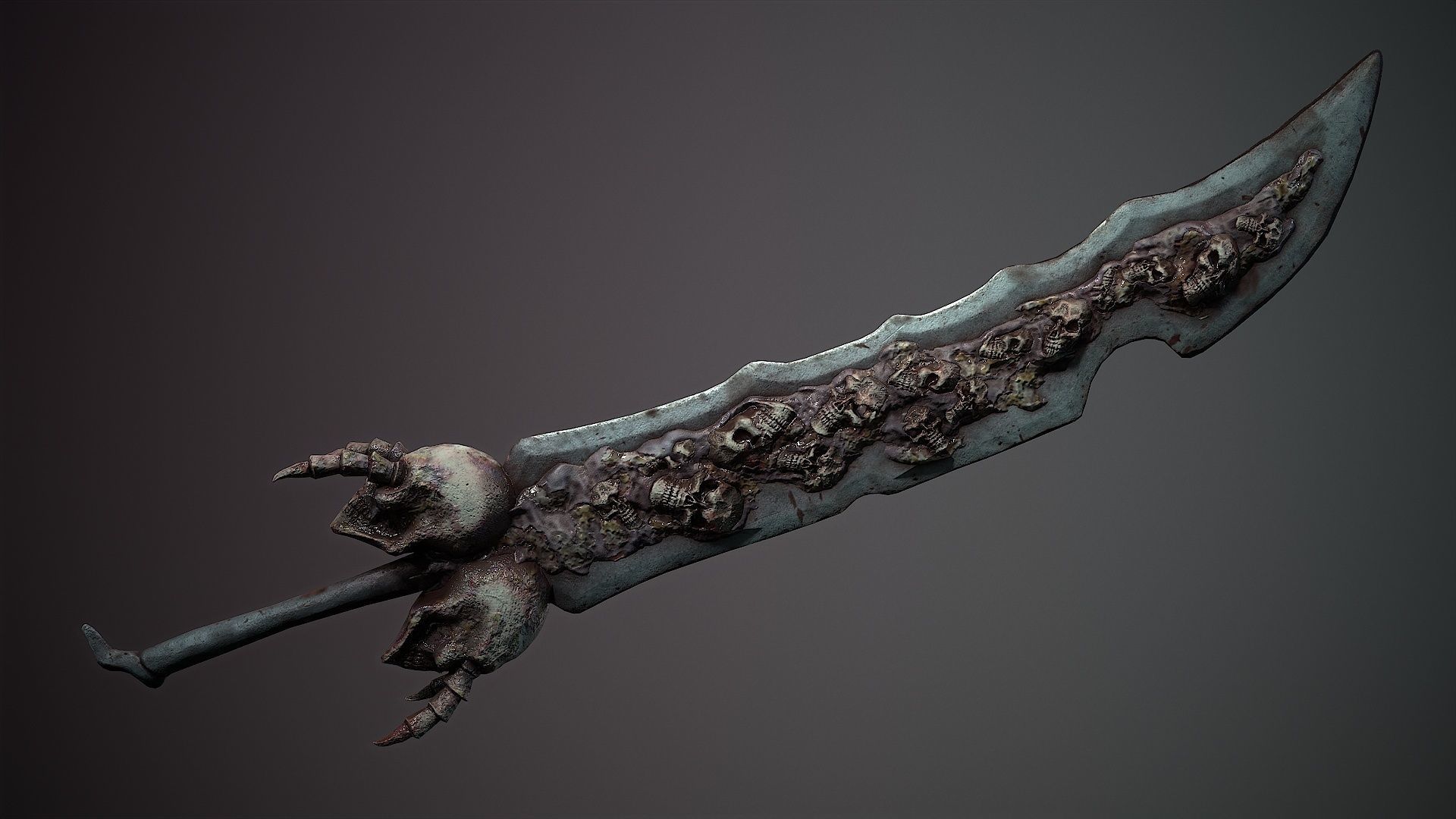 organic weapons Low-poly 3D model_7