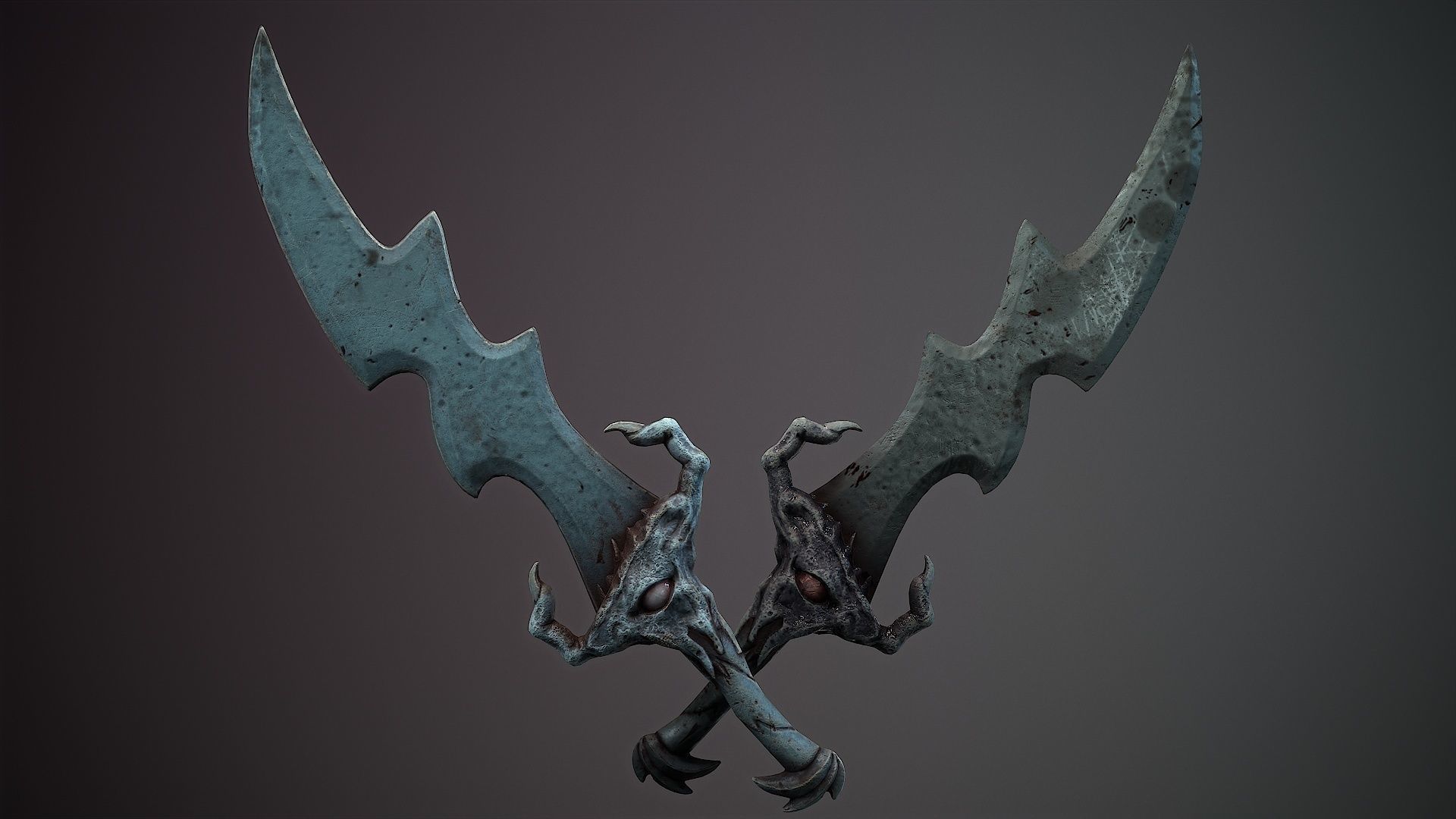 organic weapons Low-poly 3D model_16