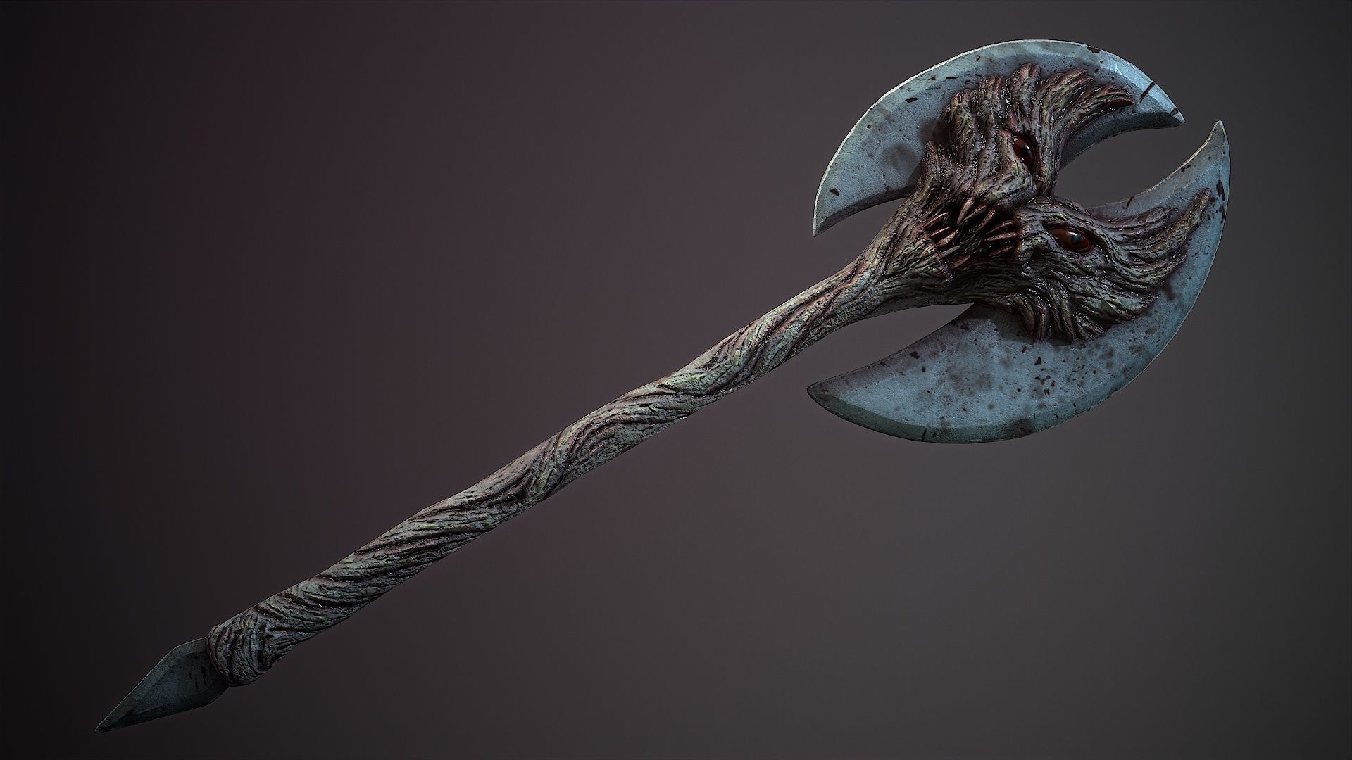 organic weapons Low-poly 3D model_9