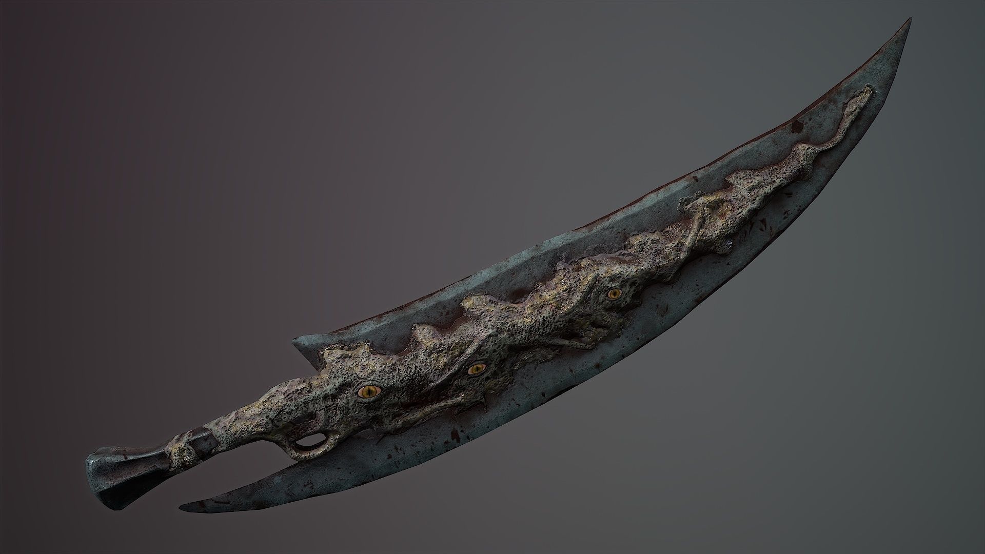 organic weapons Low-poly 3D model_13