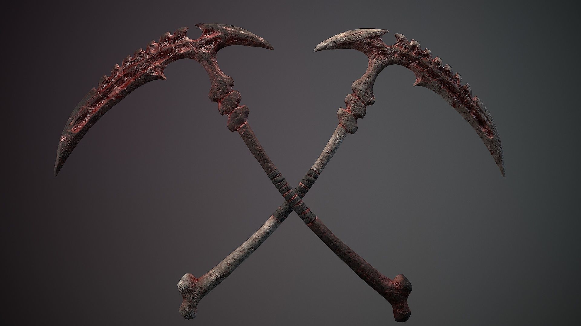 organic weapons Low-poly 3D model_22