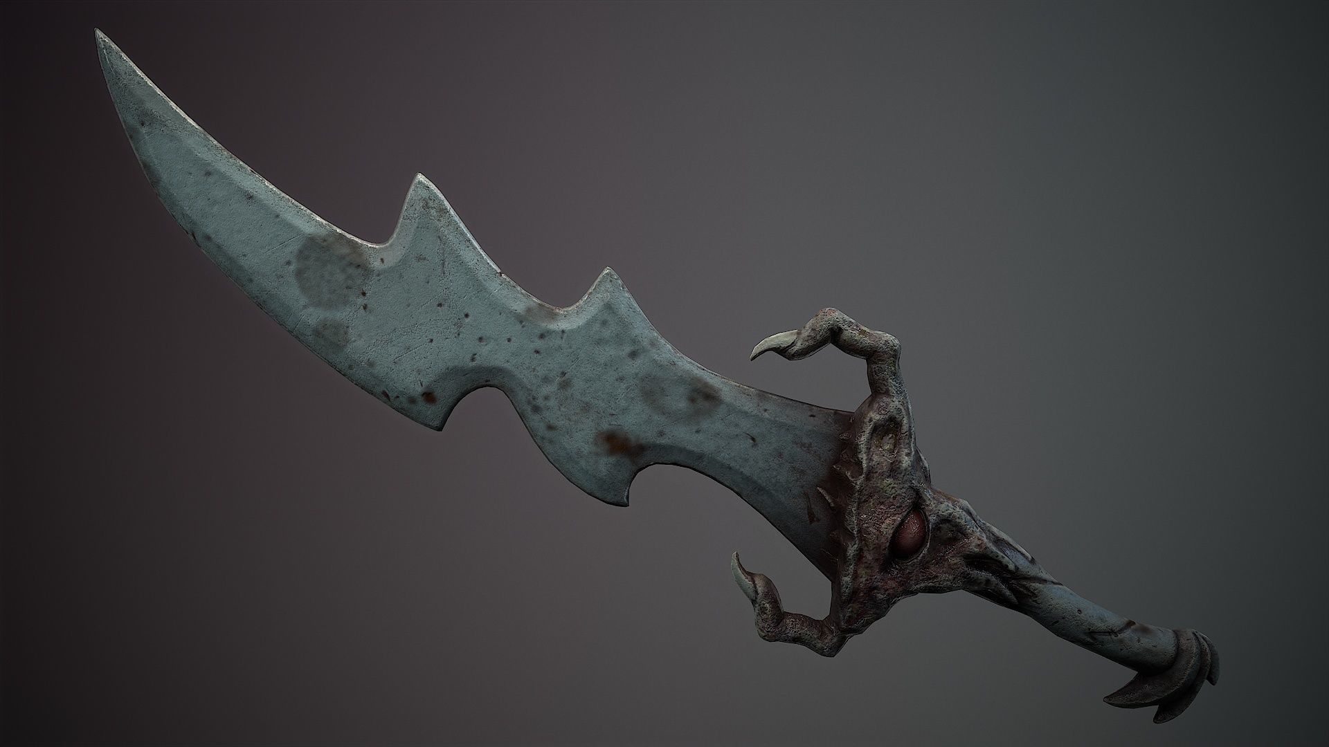 organic weapons Low-poly 3D model_17