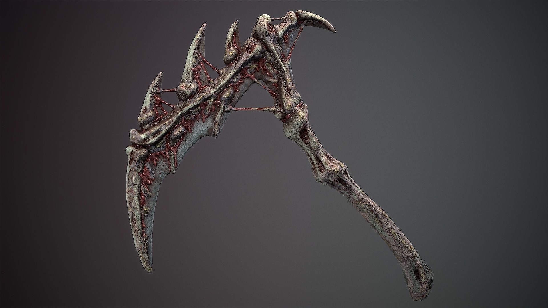 organic weapons Low-poly 3D model_3