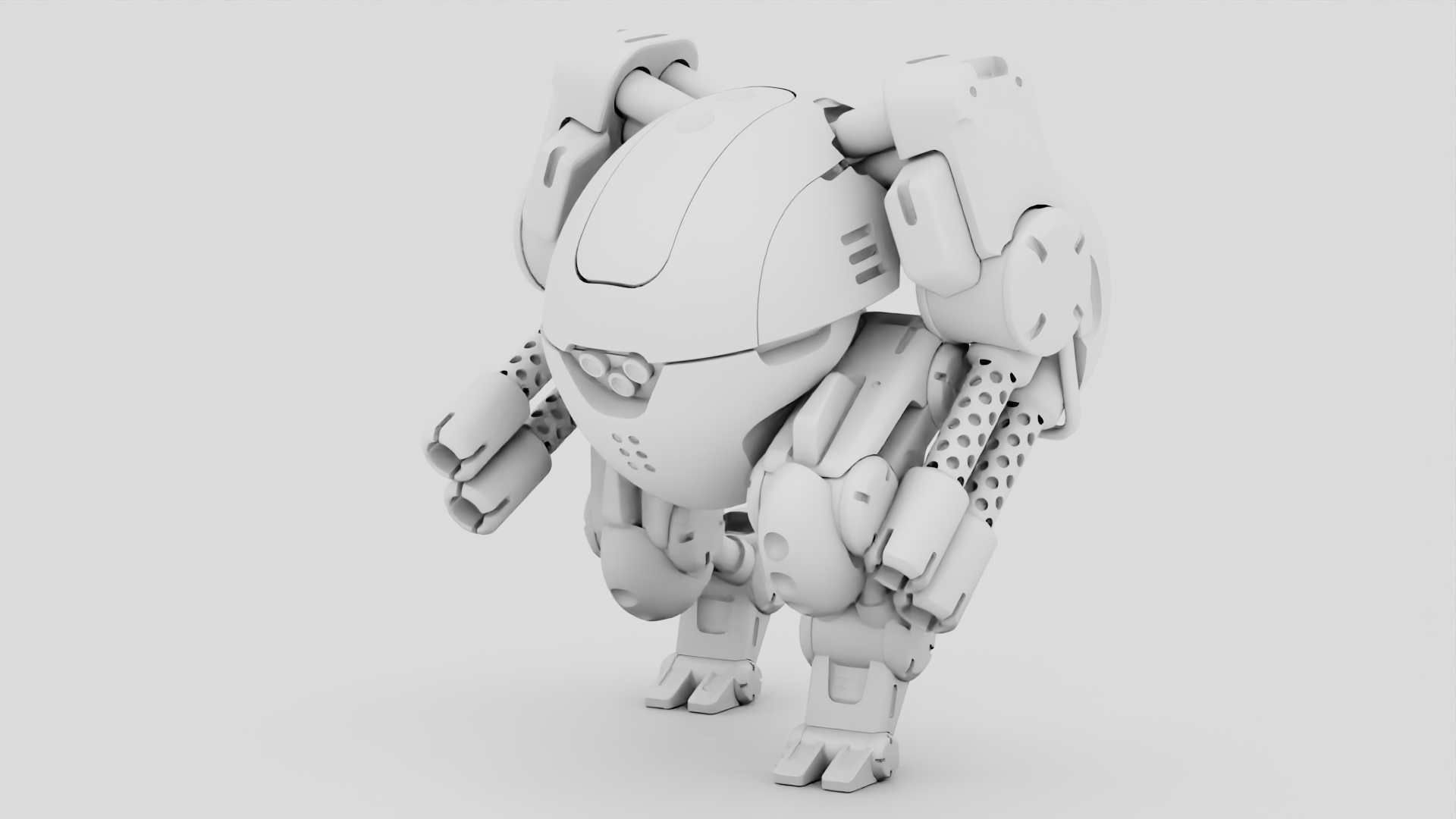 MILITARY BOT M-200  RIGGED 3D model_30