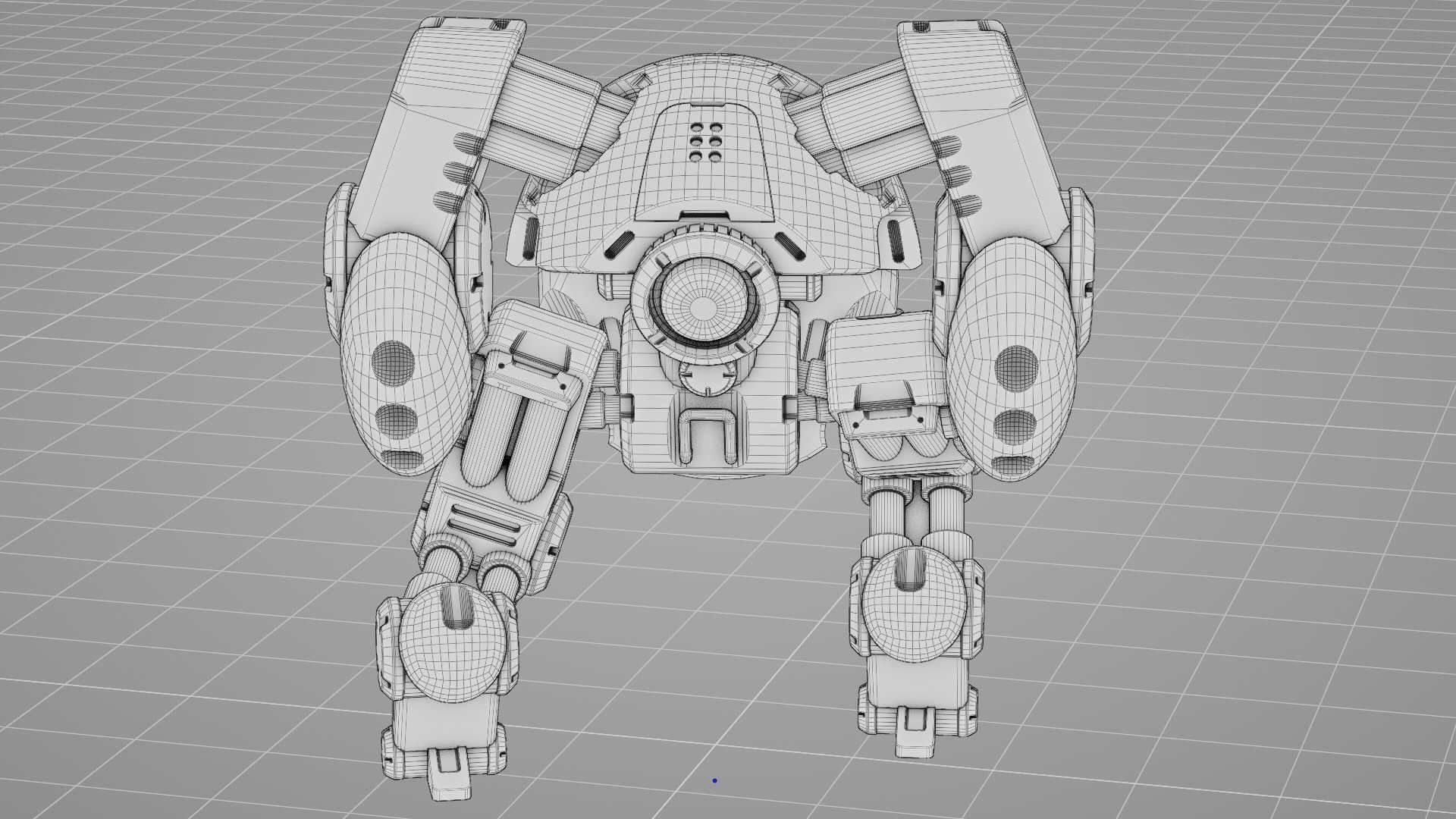 MILITARY BOT M-200  RIGGED 3D model_38