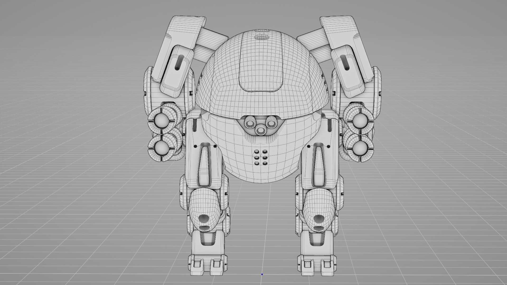 MILITARY BOT M-200  RIGGED 3D model_39