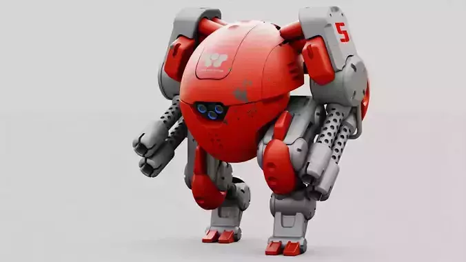 MILITARY BOT M-200  RIGGED