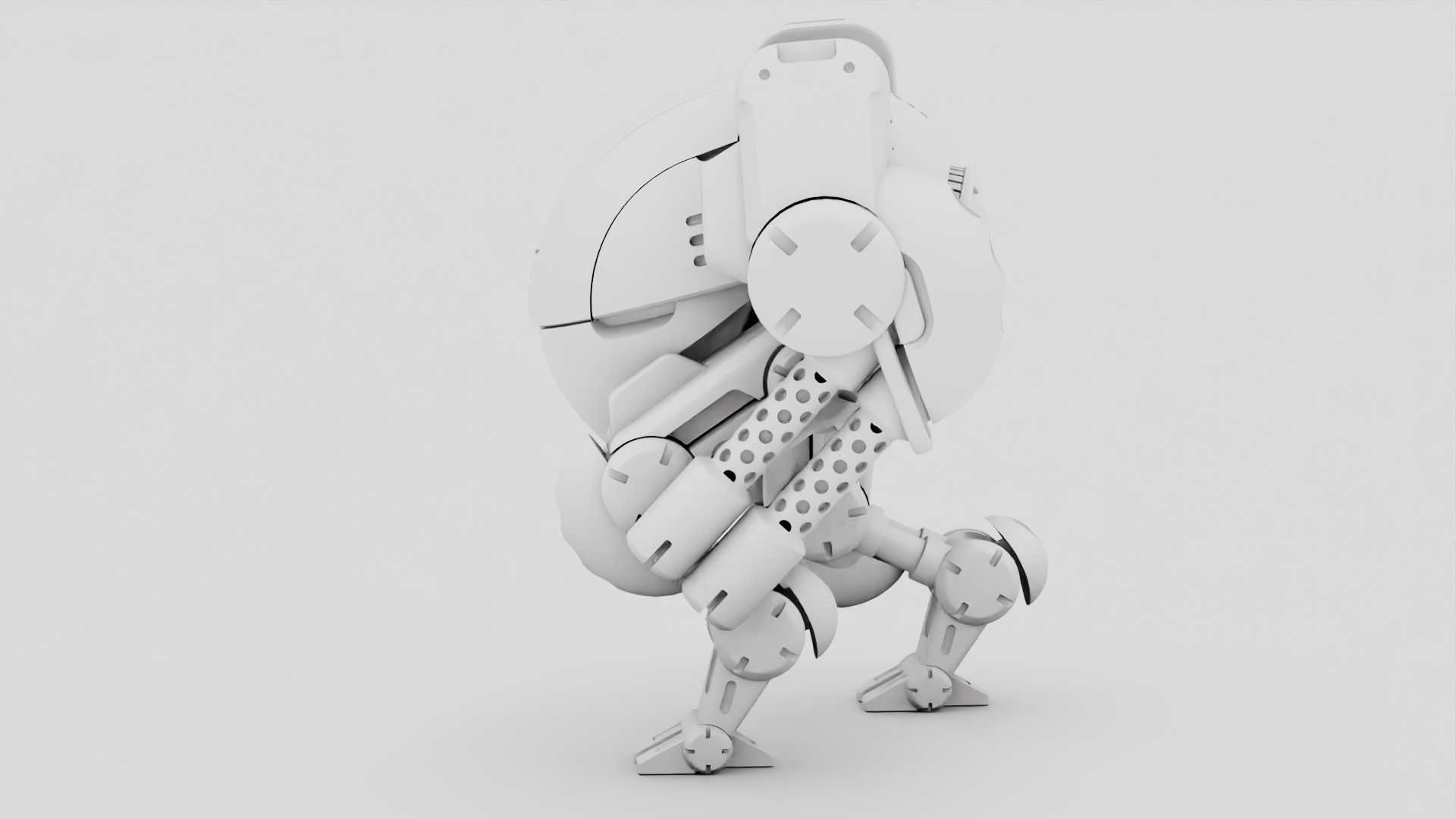 MILITARY BOT M-200  RIGGED 3D model_31