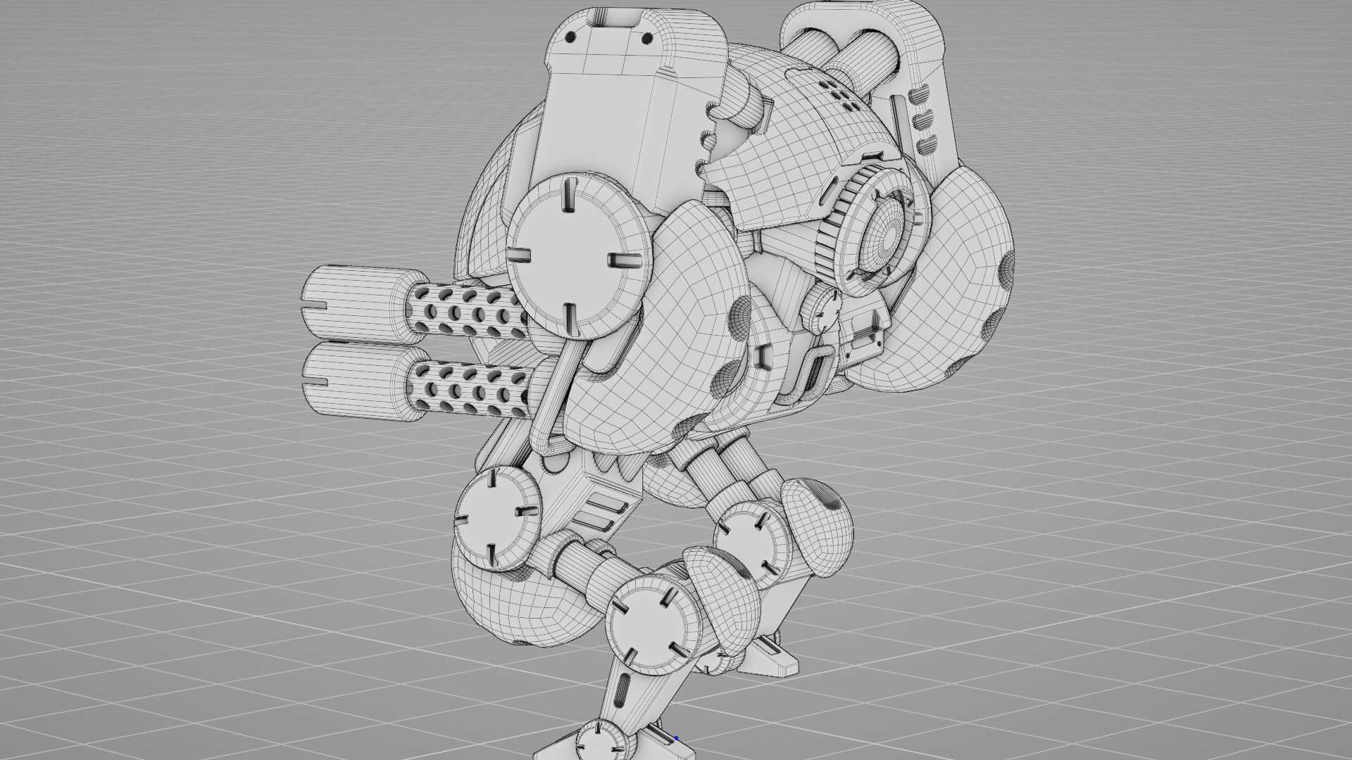 MILITARY BOT M-200  RIGGED 3D model_37