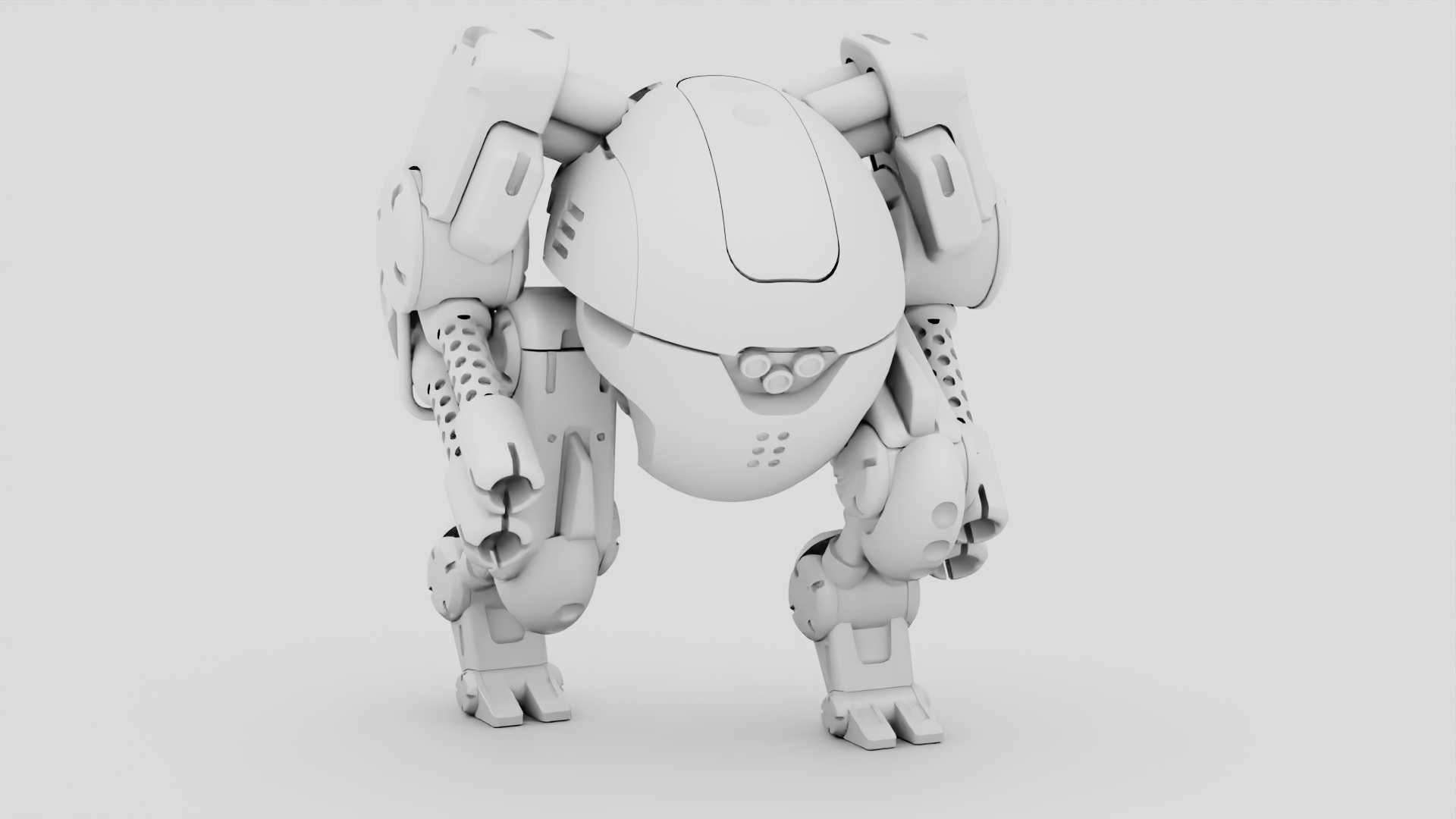 MILITARY BOT M-200  RIGGED 3D model_34