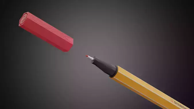 STABILO Fineliner Pen 3D model