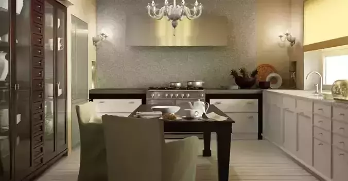 Elegant Kitchen Room Scene