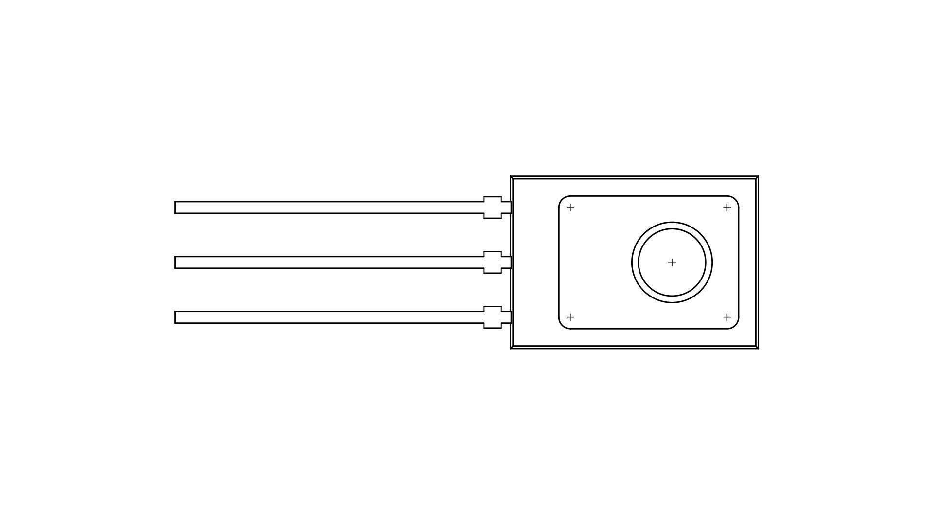 TO126 transistor case 3D model_4