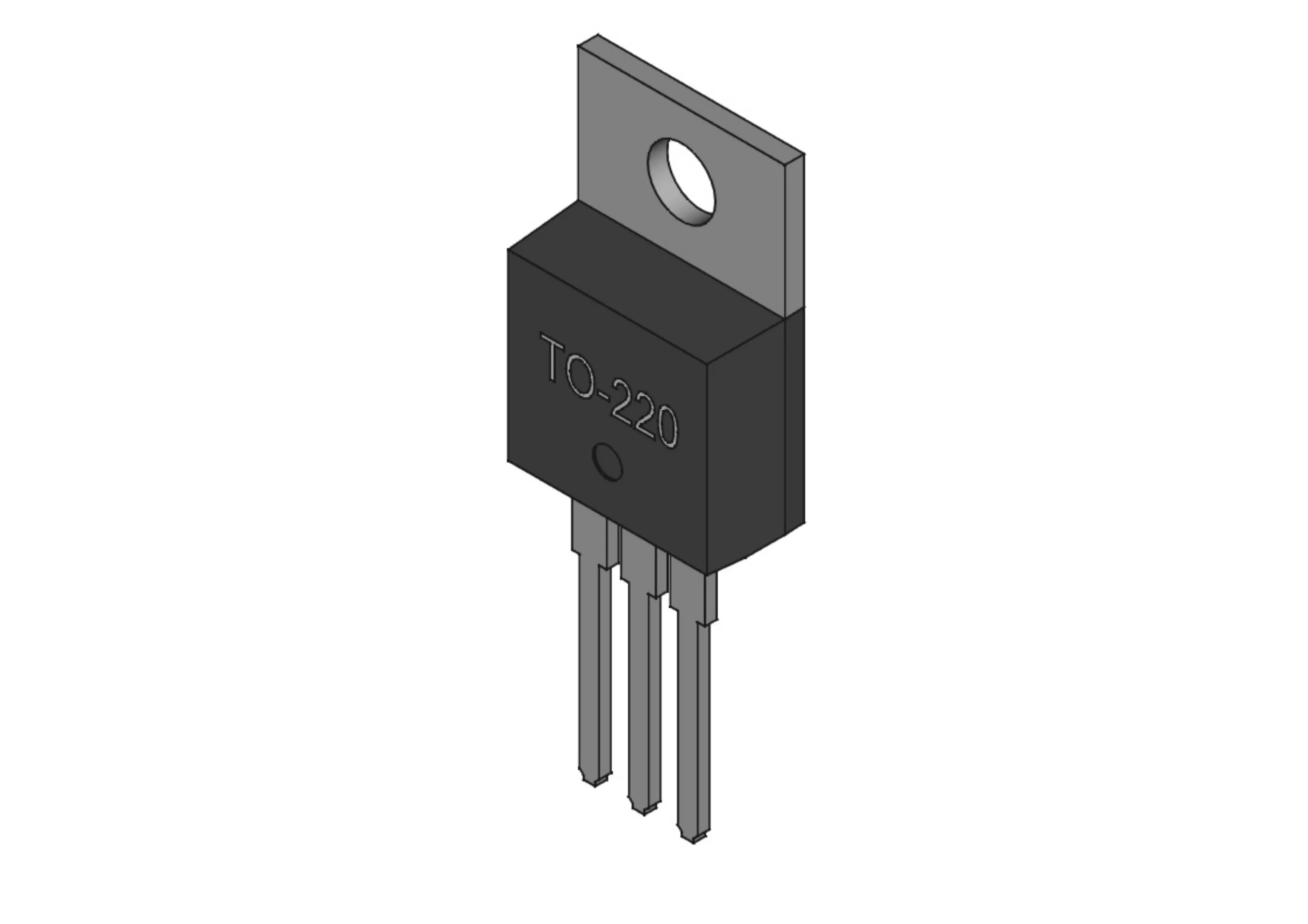 TO220 transistor case 3D model_0