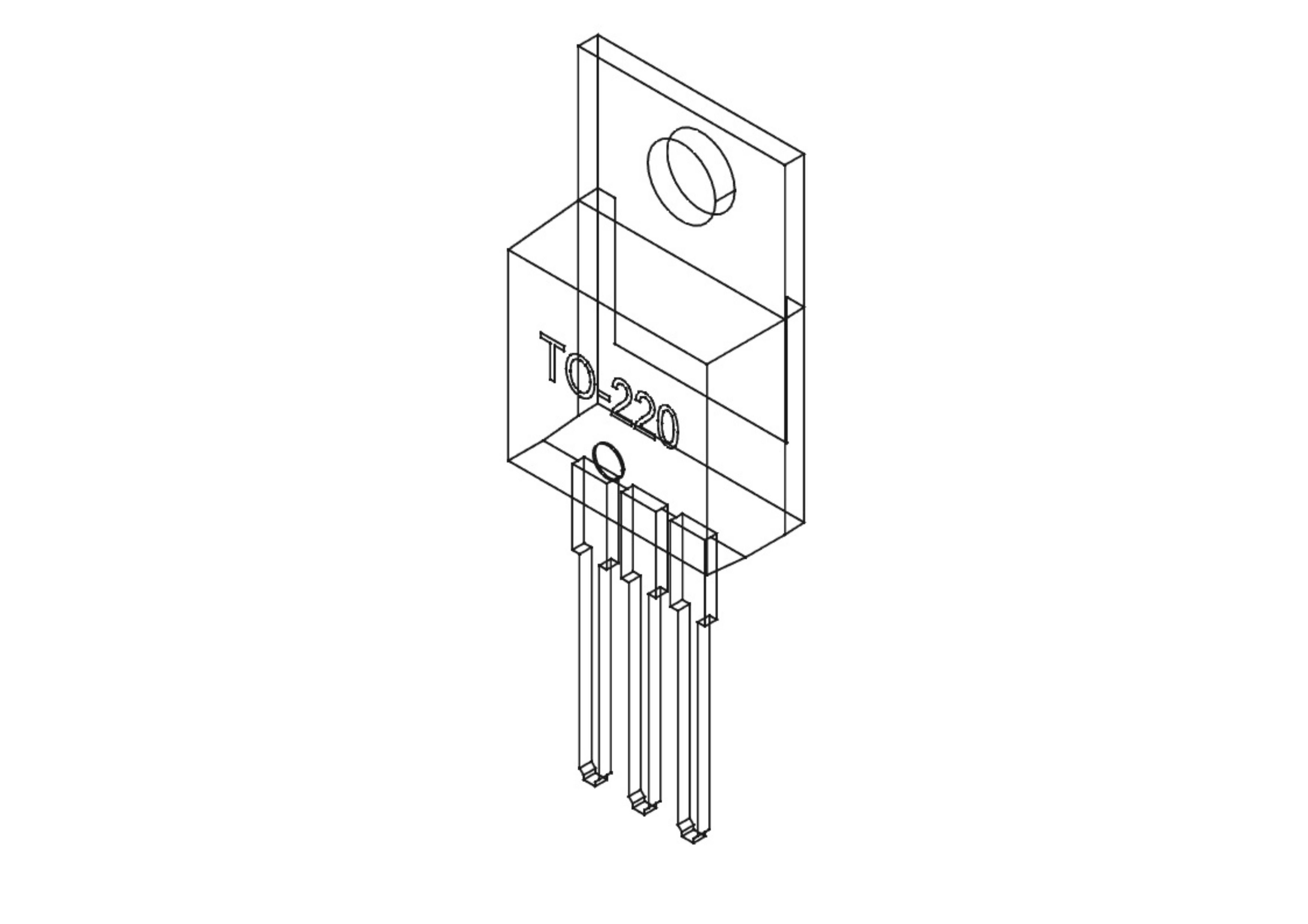 TO220 transistor case 3D model_1