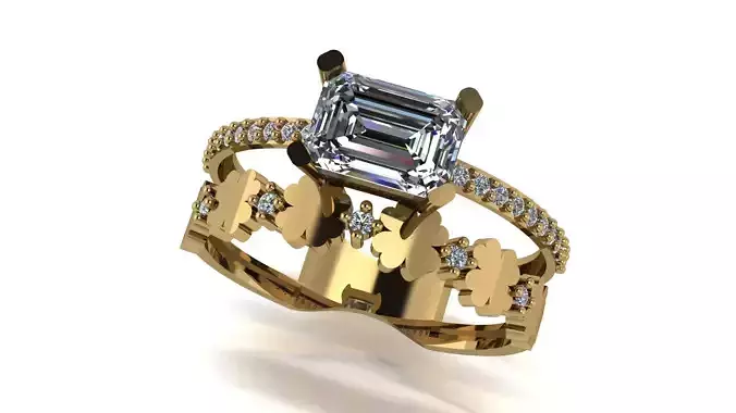 Ring wedding ring two in one engagement assembled 76